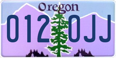 OR license plate 012OJJ