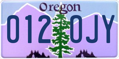 OR license plate 012OJY