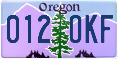 OR license plate 012OKF