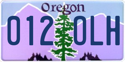 OR license plate 012OLH