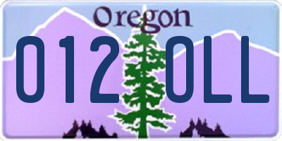 OR license plate 012OLL