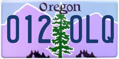 OR license plate 012OLQ
