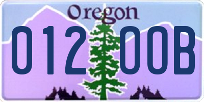 OR license plate 012OOB