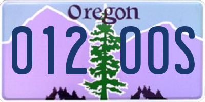OR license plate 012OOS