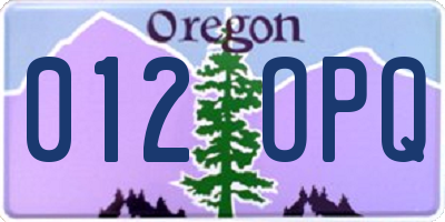OR license plate 012OPQ
