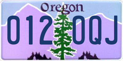 OR license plate 012OQJ