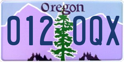 OR license plate 012OQX