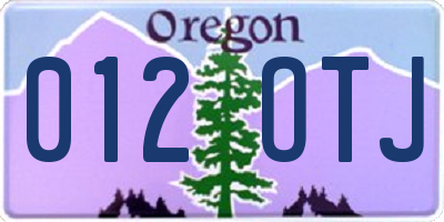 OR license plate 012OTJ