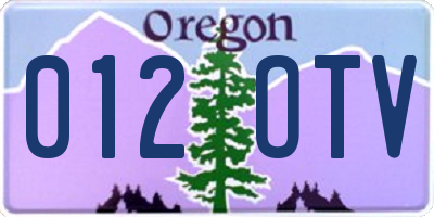 OR license plate 012OTV