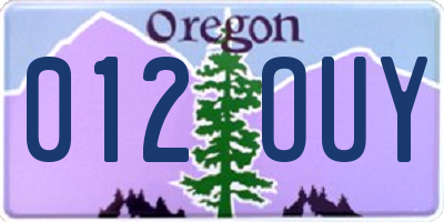 OR license plate 012OUY