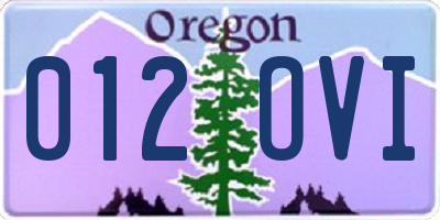 OR license plate 012OVI