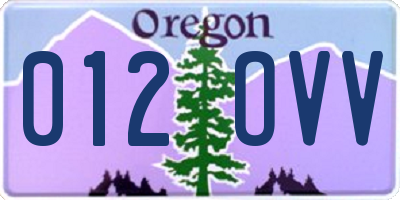 OR license plate 012OVV