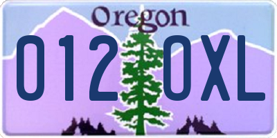 OR license plate 012OXL