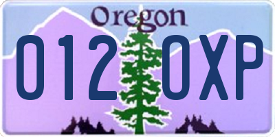 OR license plate 012OXP