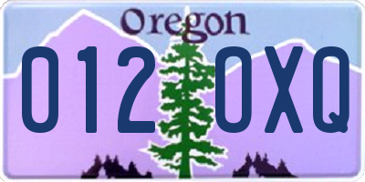 OR license plate 012OXQ