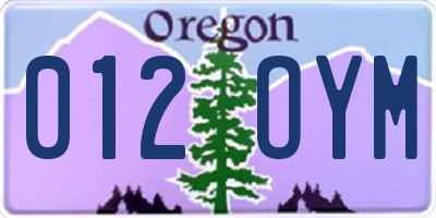 OR license plate 012OYM