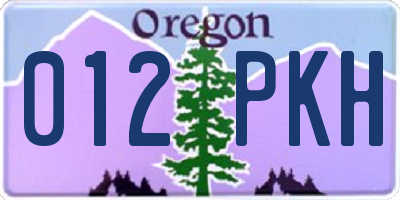 OR license plate 012PKH