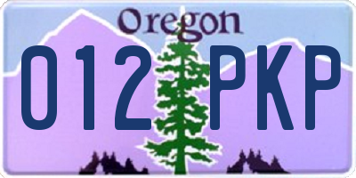 OR license plate 012PKP