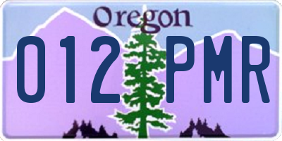 OR license plate 012PMR