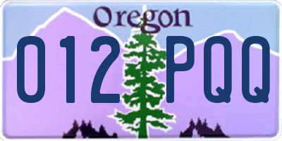 OR license plate 012PQQ