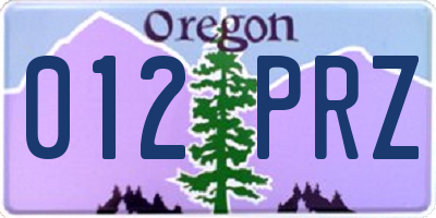 OR license plate 012PRZ