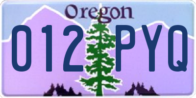 OR license plate 012PYQ