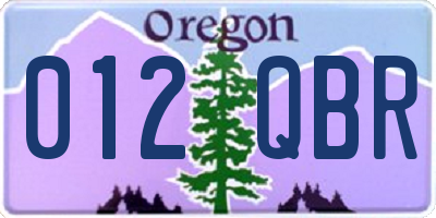 OR license plate 012QBR