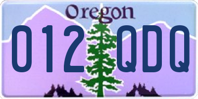 OR license plate 012QDQ