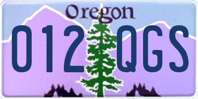OR license plate 012QGS
