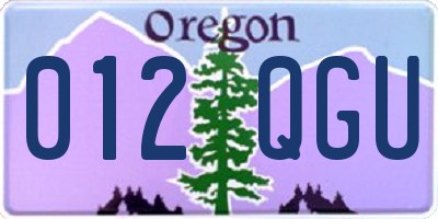 OR license plate 012QGU