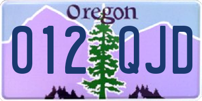 OR license plate 012QJD