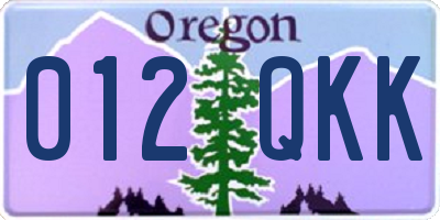 OR license plate 012QKK