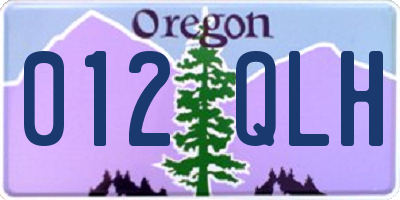 OR license plate 012QLH