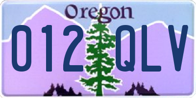 OR license plate 012QLV