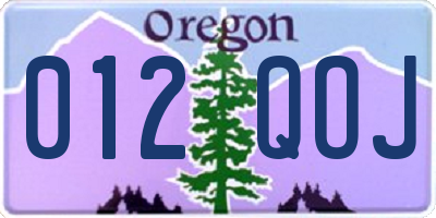 OR license plate 012QOJ