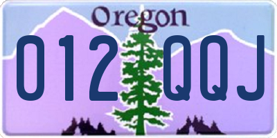 OR license plate 012QQJ