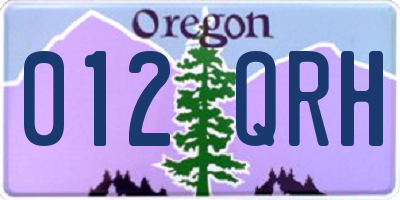 OR license plate 012QRH