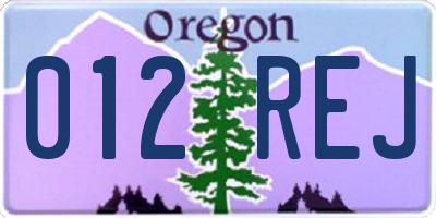 OR license plate 012REJ
