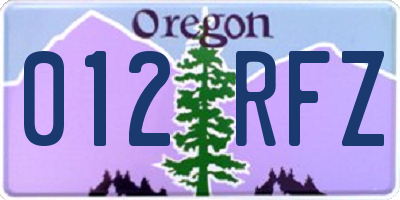 OR license plate 012RFZ