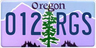 OR license plate 012RGS