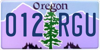 OR license plate 012RGU