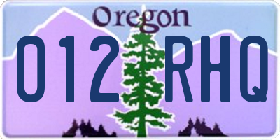 OR license plate 012RHQ