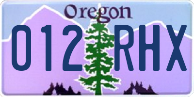 OR license plate 012RHX