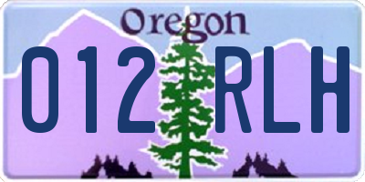 OR license plate 012RLH