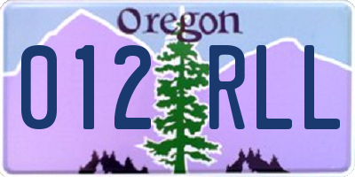 OR license plate 012RLL