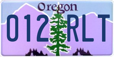 OR license plate 012RLT