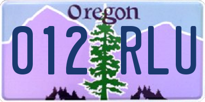 OR license plate 012RLU