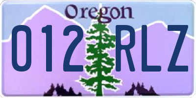 OR license plate 012RLZ