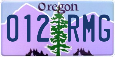 OR license plate 012RMG