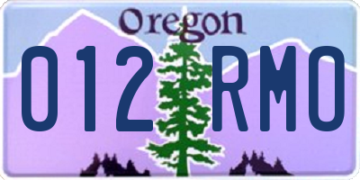 OR license plate 012RMO